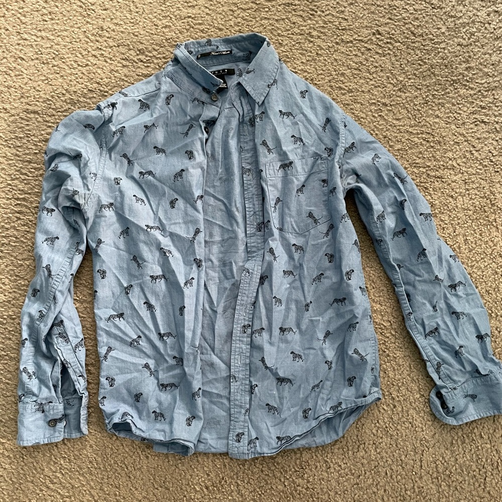 21 Men Long sleeve button down shirt